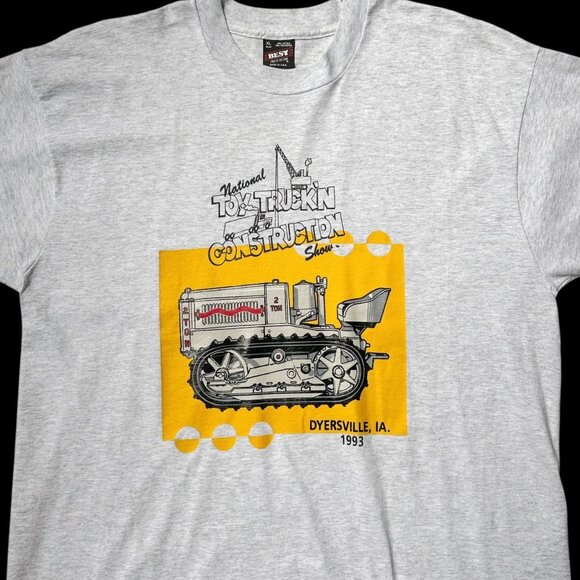 90s vintage Toy Truck'N Construction Show T-shirt 1993 single stitch grey. - Picture 4 of 6